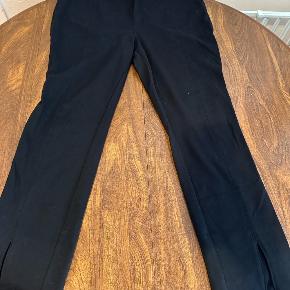 Michael Kors Black Ponte Pants with Ankle Slit size XL